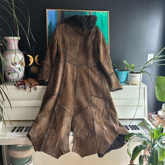 VTG Penny Lane Jacket Size M Y2K 90s Does 70s Faux Vegan Jones New York M - Picture 15 of 16